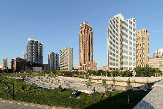 South Loop with sky scrapers in the background