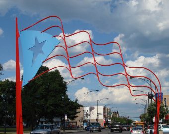 the pr steel flag by photopops