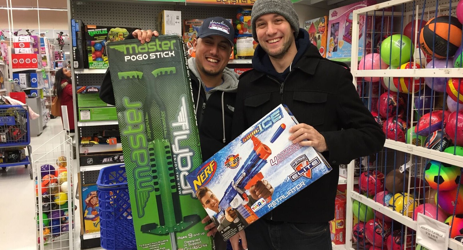 New City Moving employees buying toys for donation.