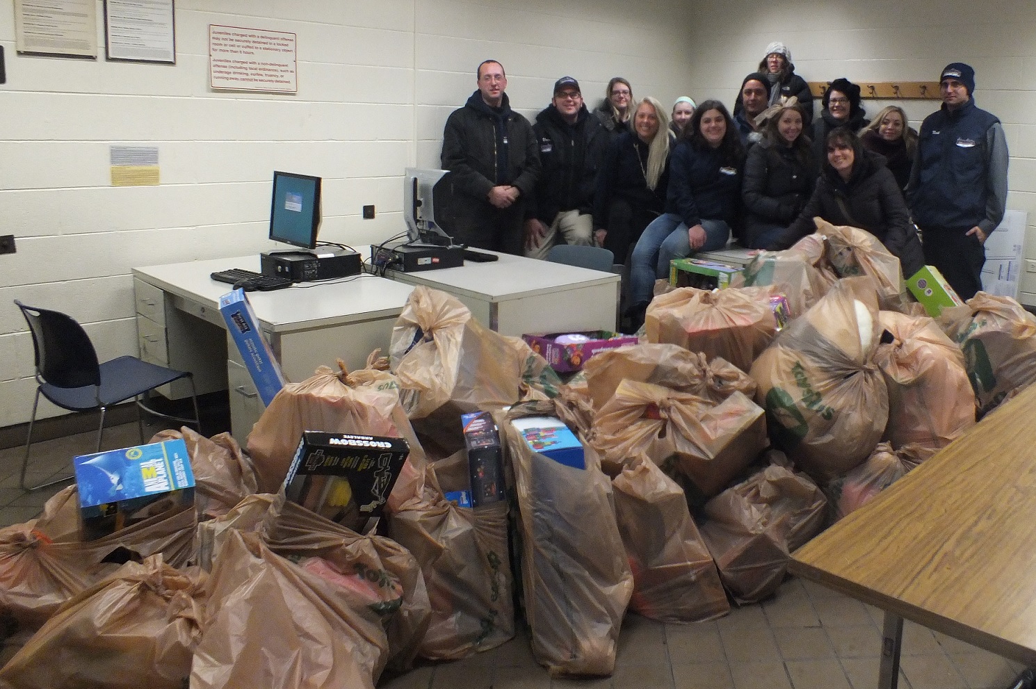 New City Moving employees donate toys for the holidays.