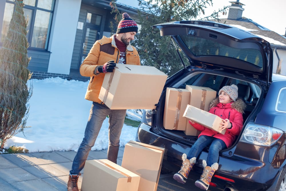 Moving during the winter.
