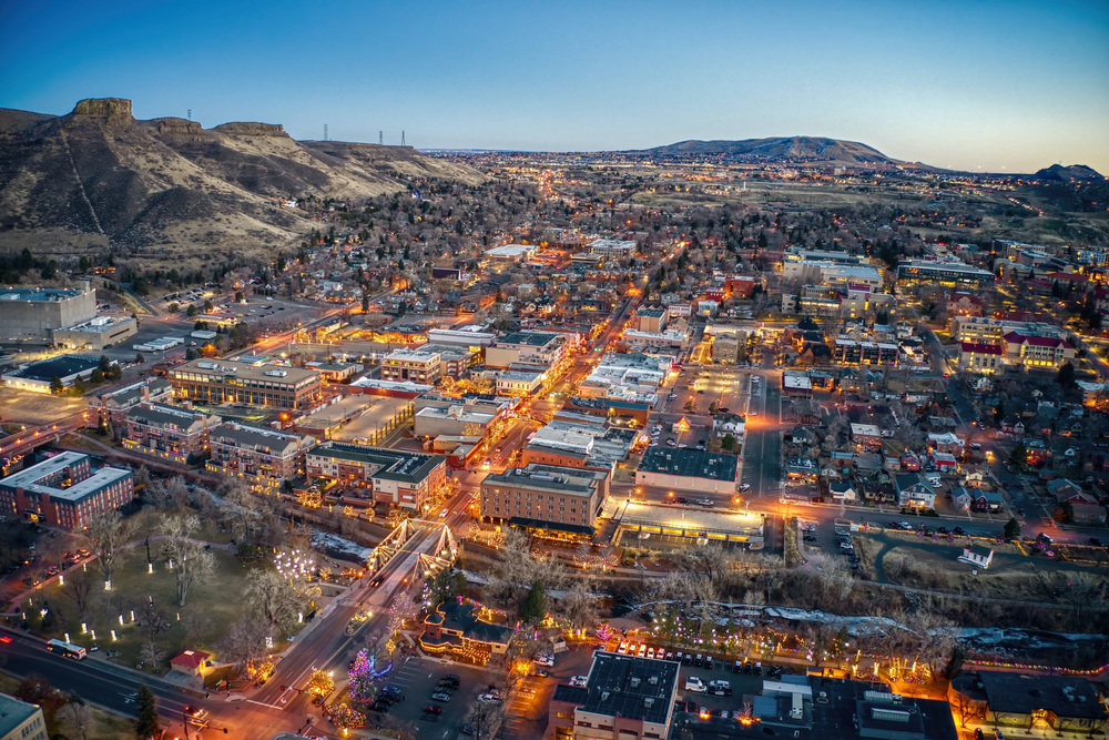 Sky view of denver colorado.