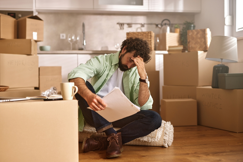 Stressed out while moving.