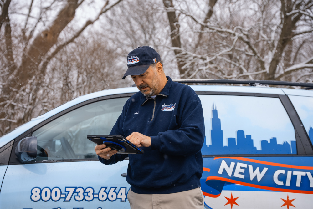 New city moving worker.