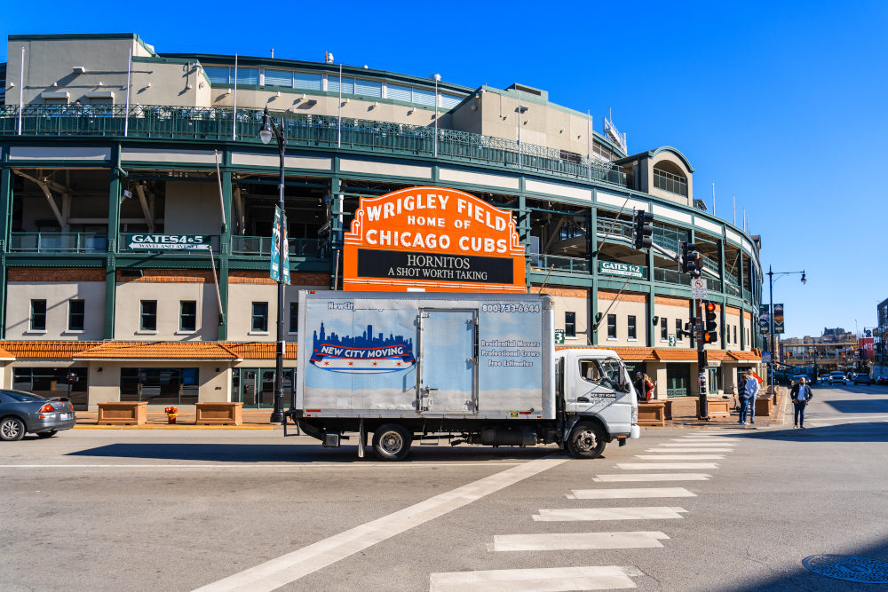 New city moving moving truck.