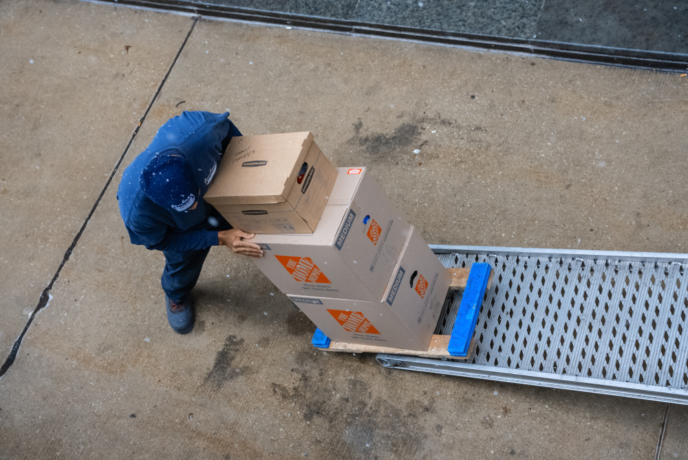 New city moving loading for a move.